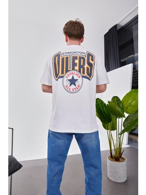 Nomarc Oilers Beyaz Tshirt