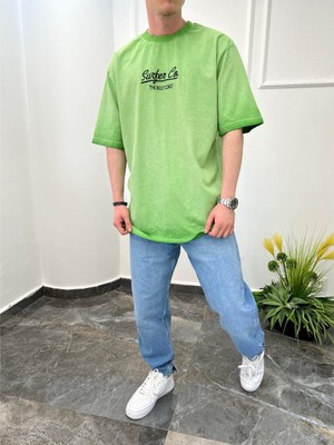 Nomarc Surfer Co. Yıkamalı Yeşil Tshirt