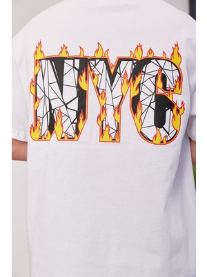 Nomarc Nyc Flame Beyaz Tshirt