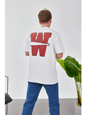 Nomarc W Harf Beyaz Tshirt