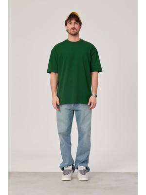 Nomarc Yeşil Oversize Basic Tshirt