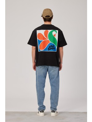 Nomarc Renkli Baskılı Siyah Tshirt