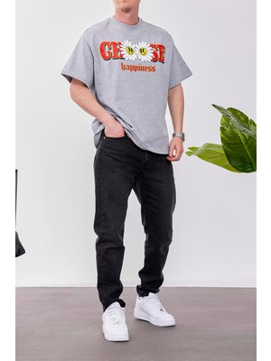 Nomarc Choose Happiness Gri Tshirt