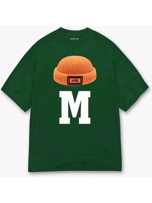 Nomarc M Harf Baskılı Yeşil Tshirt
