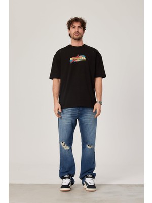 Nomarc Apparel Baskılı Siyah Tshirt