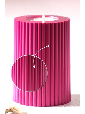 Prime Home 3 Lü Pembe Mumluk Dekoratif  Tealight Set Mum Abs Plastik