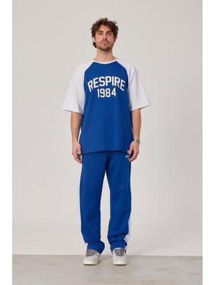 Nomarc Respire 1984 Baskılı Mavi Tshirt