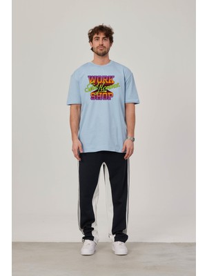Nomarc Work Shop Renkli Baskılı Bebe Mavisi Tshirt