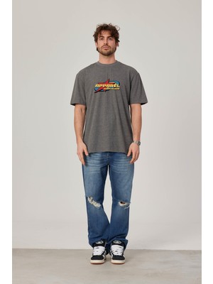 Nomarc Apparel Baskılı Gri Tshirt