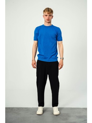 Nomarc Basic Mavi Triko Kumaş Tshirt