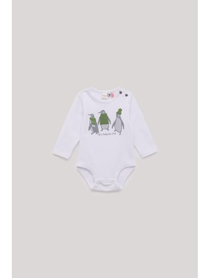 Layette Erkek Bebek Beyaz Body