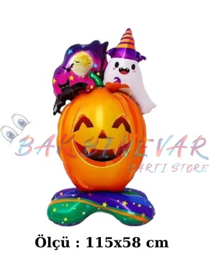 Bakbinevar Halloween Balkabağı Folyo Balon 115X58 cm