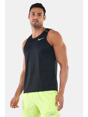 Nike Miler Dri Fit Running Tank Top Black Erkek Koşu Atleti Siyah