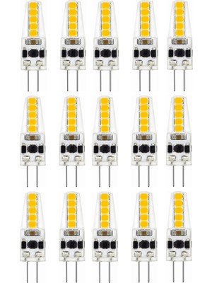 Kendal 15 Adet 1,5W 220V G4 Duy LED Kapsül Avize  Ampulü 3000K Günışığı Işık KES006