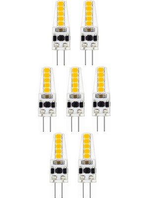 Kendal 7 Adet 1,5W 220V G4 Duy LED Kapsül Avize  Ampulü 6500K Beyaz Işık KES006