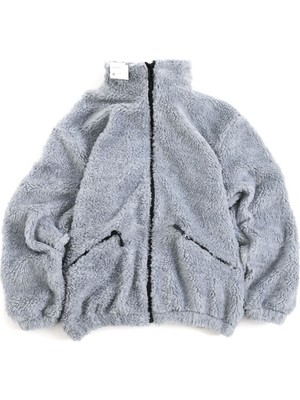 Fifty Color Peluş Wellsoft Dik Yaka Cepleri Fermuarlı Erkek Oversize Ceket Rahat Günlük Stil