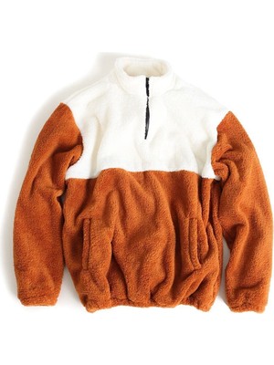Fifty Color Erkek Oversize Yarım Fermuarlı Pelüş Sweat
