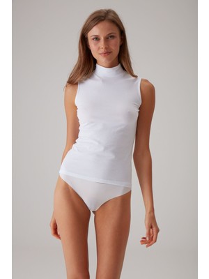 Pierre Cardin Kadın 2'li Paket Holy Pamuklu Balıkçı Yaka Sıfır Kol Atlet Seti Esnek Kumaş