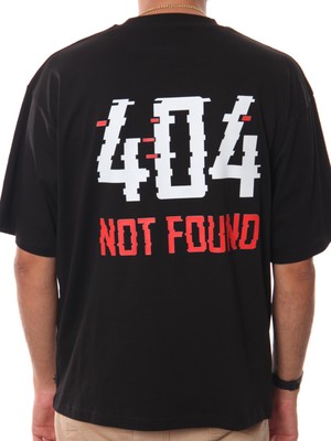 Jordanred 404 Not Found Siyah Oversize Tişört