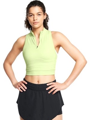 Under Armour Run Anywhere Crop Tank Kadın Yeşil Koşu Atlet 1386344-383