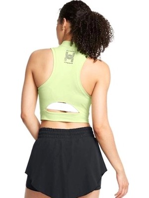 Under Armour Run Anywhere Crop Tank Kadın Yeşil Koşu Atlet 1386344-383