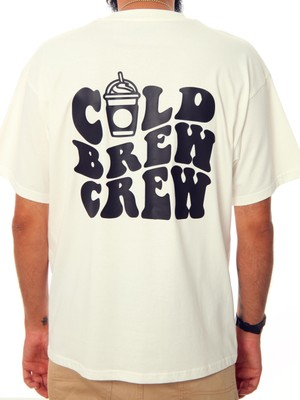 Jordanred Cold Brew Crew Ekru Oversize Tişört