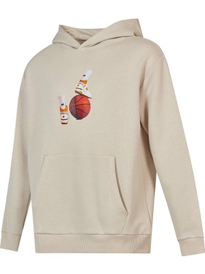 New Balance MNH3411 Bej Erkek Sweatshirt