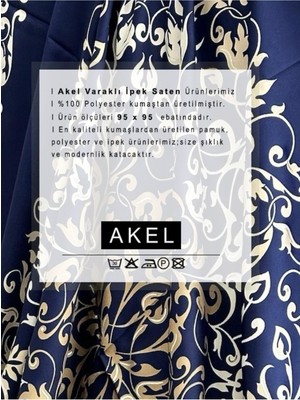 Akel Varaklı Ipek Saten Eşarp