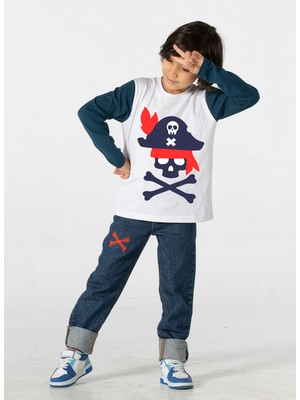 Casabony Korsan Denim Pantolon + T-Shirt Takım