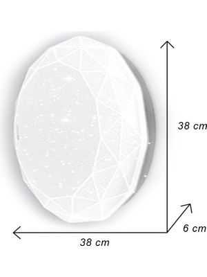 Adaled 48 W Elmas Model Sıva Üstü LED Panel ( Çapı 48 cm )