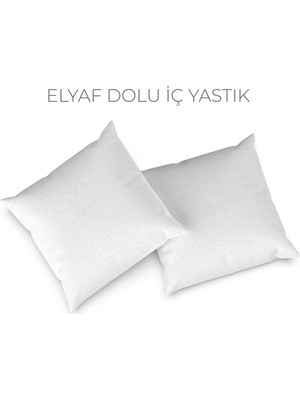 Ejoya Modern Tasarımlı 2'li Yastık Içi ve Kırlent Kılıfı 45CM 113564