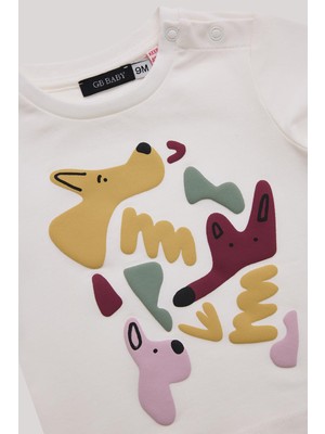 GB Baby Bg Store Erkek Bebek Ekru T-Shirt