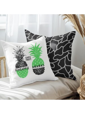 Ejoya Ananas Tasarımlı 2'li Yastık Içi ve Kırlent Kılıfı 45CM 113536