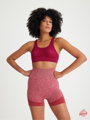 Fitmart Brazilian Kalça Tasarımlı Toparlayıcı Yüksek Bel Dikişsiz Kısa Spor Tayt