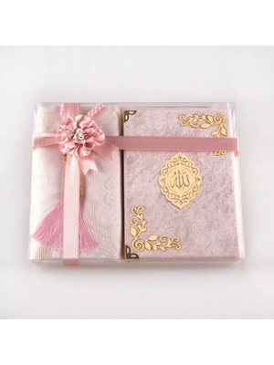 Yasin +  Seccade +  Tesbih Hediye Seti (Çanta Boy, Raşel Cilt, ŞemsLafzatullah, Bebe Pembe)