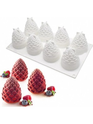 Tinky Winky Ananas Şekilli 3D Silikon Pasta Mum Çikolata Sabun Kek Kalıbı