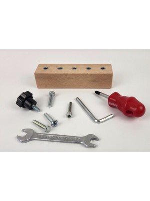 Montessori Tornavida Vida Tahtası Blok Seti - Eğitim ve Duyusal Oyun Oyuncakları -Doğal Ahşap Eğitici Oyuncak