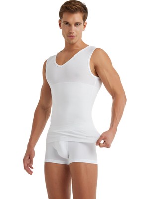 Blackspade Erkek Korse Atlet 9208 - Beyaz