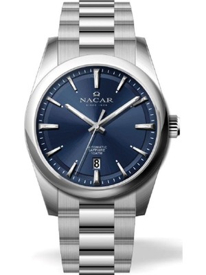 Nacar NC08-29430248-ALM Otomatik Mekanizma Safir Çizilmez Cam Metalik Renk Erkek Kol Saati