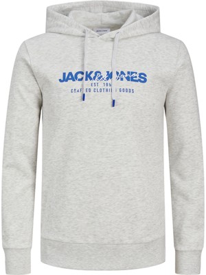 Jack & Jones Erkek Kapüsonlu Gögüs Logo Baskili Sweatshirt - Alvis