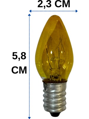 Bizim 10W Açık Sarı Işık E14 Duylu Dim Edilebilir Mum Ampul (5 Adet)