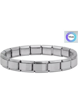 Deta Accessory Italyan Charmlı Silver Unisex Paslanmaz Çelik Bileklik