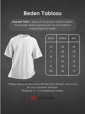 Nirvoda Oversize Control Kelebek Baskılı Unisex Tişört Siyah