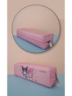 Toyfest Kuromi My Melody Hello Kitty Cinnamoroll Figürlü Yumuşak Silikonlu Kalem Kutusu Kalemlik - Pembe