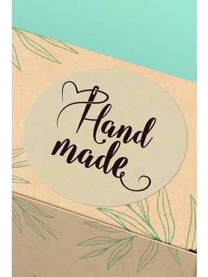 Xox Shops Teşekkürler Etiketi Hand Made Yazılı   Ürün Etiketi - 90 Adet - ST2116