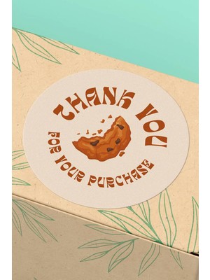 Xox Shops Thank You Sticker Teşekkürler Etiketi    Etiketi Kuşe - 90 Adet - ST2206