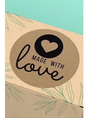 Xox Shops Kraft Görünümlü Etiket Hand Made Yazılı   Ürün Etiketi- 90 Adet - ST2150