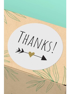 Xox Shops Thank You Sticker Teşekkürler Etiketi    Etiketi Kuşe - 90 Adet - ST2136