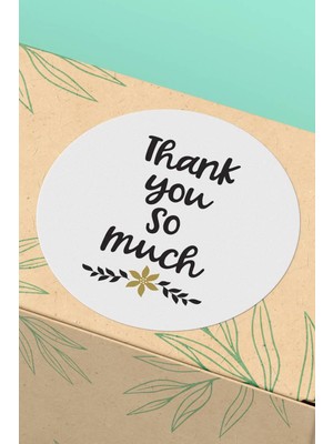 Xox Shops Thank You Sticker Teşekkürler Etiketi    Etiketi Kuşe - 90 Adet - ST2137