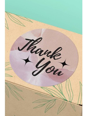 Xox Shops Thank You Sticker Teşekkürler Etiketi   Etiketi Kuşe - 90 Adet - ST2120